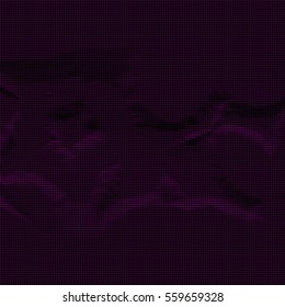 Futuristic Abstract Background. 3d Vector Illustration. Warp surface. Distortion. Fabric. Space surface. sci-fi backdrop. Dots and lines connections. Big data wireframe.