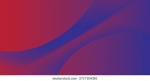 Fondo abstracto futurista. Diseño de línea ondulada azul y rojo. Elementos de línea móvil azul brillante moderno. Concepto de tecnología del futuro. Vector.