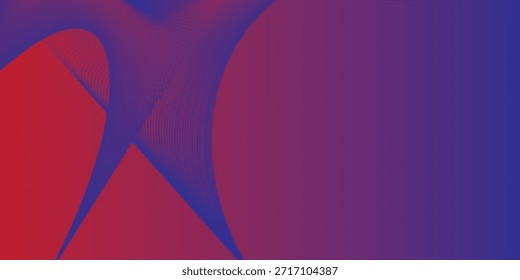 Fondo abstracto futurista. Diseño de línea ondulada azul y rojo. Elementos de línea móvil azul brillante moderno. Concepto de tecnología del futuro. Vector.
