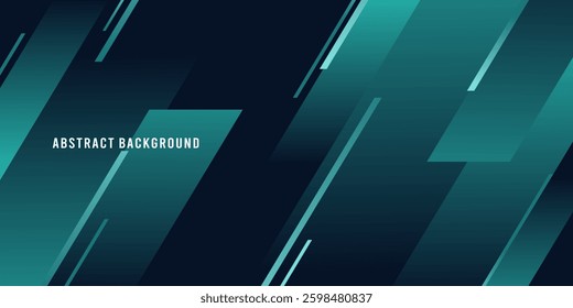 Futuristic abstract background with blue-green geometric shapes, perfect for modern tech and digital designs