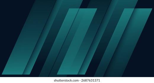 Fondo abstracto futurista con Formas geométricas azul-verdes, perfecto para la tecnología moderna y diseños digitales