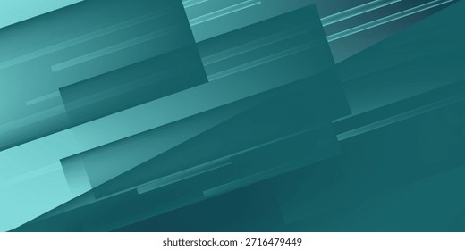 Futuristic abstract background with blue-green geometric shapes, perfect for modern tech and digital designs
