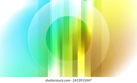 Fondo abstracto futurista con gradientes dinámicos brillantes, luces y círculo. Plantilla gráfica borrosa con colores vibrantes. Ilustración vectorial.