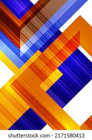 Futuristic abstract background with bright geometric shapes. Cover of technology business presentation. Vector illustration
