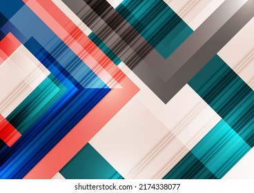 Futuristic abstract background with bright geometric shapes. Cover of technology business presentation. Vector illustration