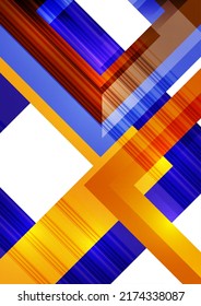 Fondo abstracto futurista con formas geométricas brillantes. Portada de la presentación de negocios de tecnología. Ilustración del vector