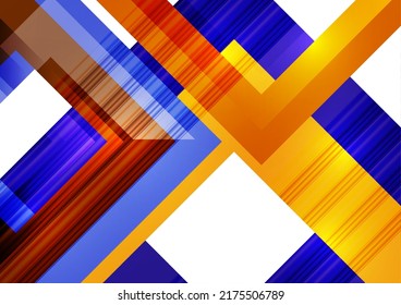 Futuristic abstract background with bright geometric shapes. Cover of technology business presentation. Vector illustration