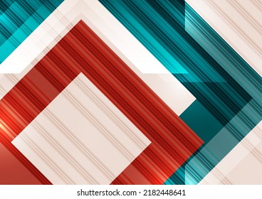 Fondo abstracto futurista con formas geométricas brillantes. Portada de la presentación de negocios de tecnología. Ilustración del vector