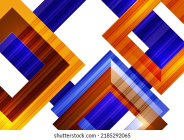 Futuristic abstract background with bright geometric shapes. Cover of technology business presentation. Vector illustration