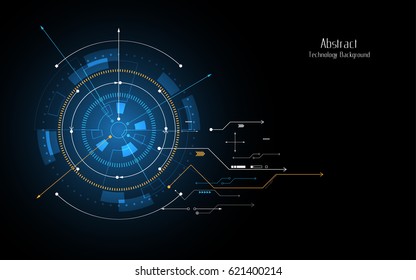 Futuristic abstract background circle sci fi technology innovation concept