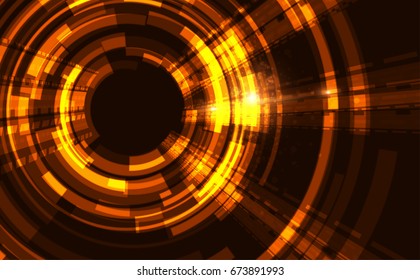 Futuristic abstract background; circular dynamic modern engineering science and technology concept.
