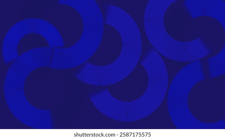 Futuristic Abstract Background with Circular Interconnected Cyan Lines on a Dark Gradient, Creating a Sleek, Minimal, and Modern Design for Business and Technology Branding