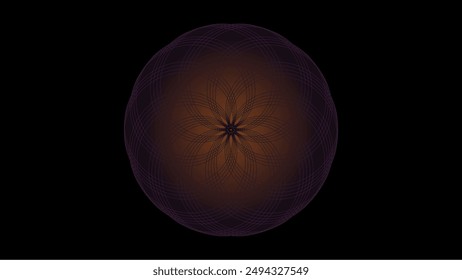 A futuristic abstract background of a colorful geometric spherical shape with contour lines