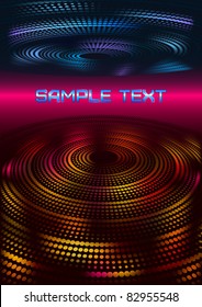 Futuristic abstract background with concentric circles