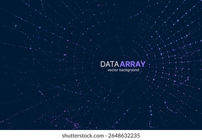 Futuristic abstract background featuring particles forming circular patterns on a dark backdrop with copy space for text. For technology, AI data science concepts. Perfect for corporate presentations