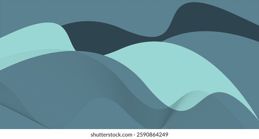 Futuristic abstract background with flowing particles wave. Shiny moving lines design element. Digital future technology concept. Suit for banner, website, business, corporate, cover, brochure