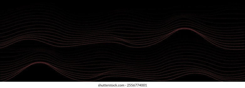 Futuristic abstract background with flowing and wavy particles. Shiny moving lines design elements. Digital future technology concept. Suitable for banners, websites, business, corporate, covers, ...