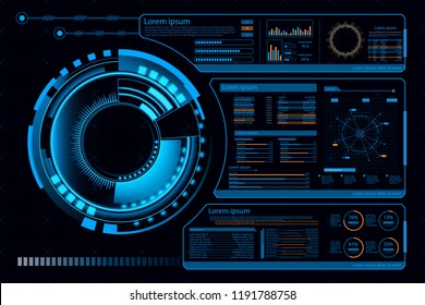 Fondo abstracto futurista.Fondo del concepto de tema futuro.Panel de datos,Gráfico,Concepto digital de panel.vector e ilustración