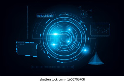 Futuristic abstract background .Future theme concept background.Data dashboard,Graph,Panel digital concept.vector and illustration