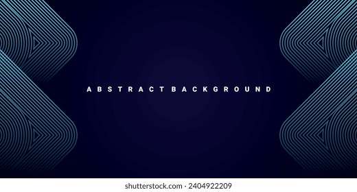 Futuristic abstract background. Geometric circle line design. Modern blue lines pattern background. Blue background