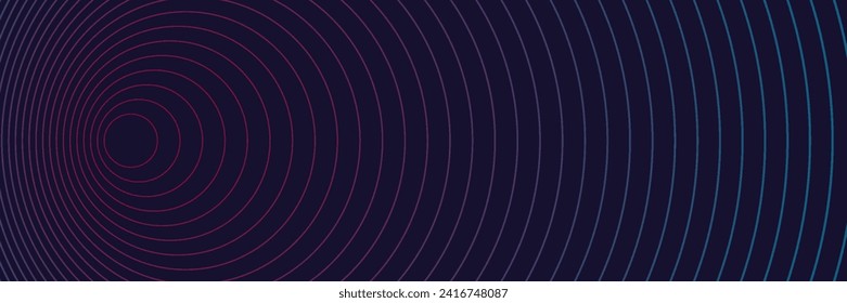 Futuristic abstract background. Glowing circle line design. Modern shiny blue and pink geometric lines pattern. Suitable for posters, banners, covers, presentations, websites. vector
