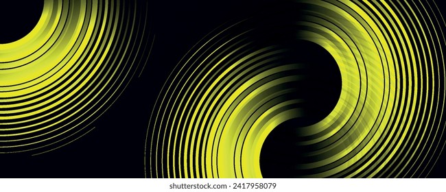 Futuristic abstract background. Glowing circle line design. Rotating circular line elements. Future technology concept.vector illustration