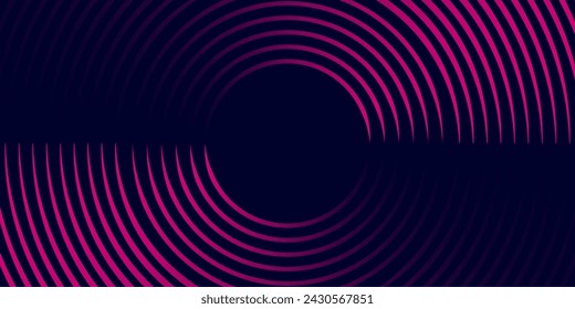 Futuristic abstract background. Glowing circle lines design. Swirl circular lines element. Future technology concept. Horizontal banner template. Suit for cover, banner, website modernn