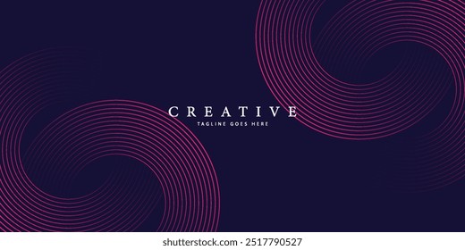 Futuristic abstract background. Glowing circle lines design. Swirl circular lines element. Future technology concept. Horizontal banner template. Suit for cover  banner  website.