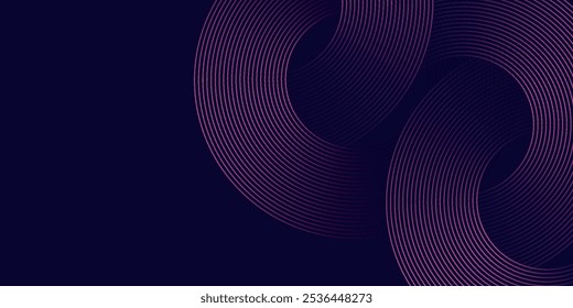 Futuristic abstract background. Glowing circle lines design. Swirl circular lines element. Future technology concept. Horizontal banner template. Suit for cover, banner, website. line circle modern