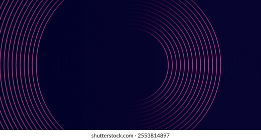 Futuristic abstract background. Glowing circle lines design. Swirl circular lines element. Future technology concept. Horizontal banner template. Suit for cover, banner, website. line circle modern