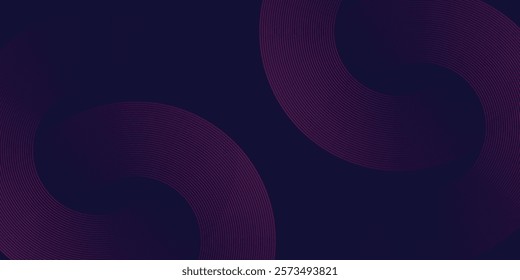 Futuristic abstract background. Glowing circle lines design. Swirl circular lines element. Future technology concept. Horizontal banner template. Suit for cover, banner, website.