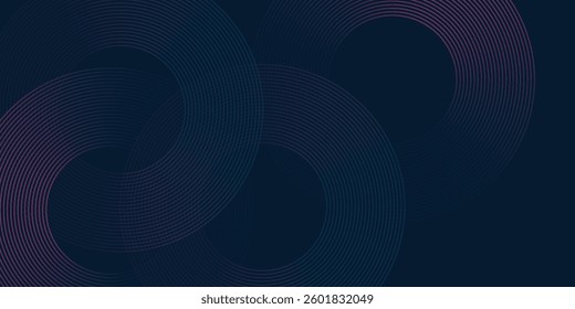 Futuristic abstract background. Glowing circle line design. Modern shiny blue and pink geometric lines pattern. Future technology concept. Suitable for posters, banners, covers, presentations. 