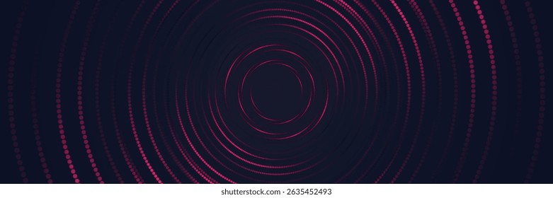 Futuristic abstract background. Glowing circle line design. Modern shiny red geometric lines pattern. Future technology concept. Suitable for posters, banners, covers, presentations. Eps10