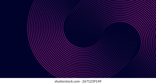 Fundo abstrato futurista. Design de linhas de círculo brilhante. eps 10