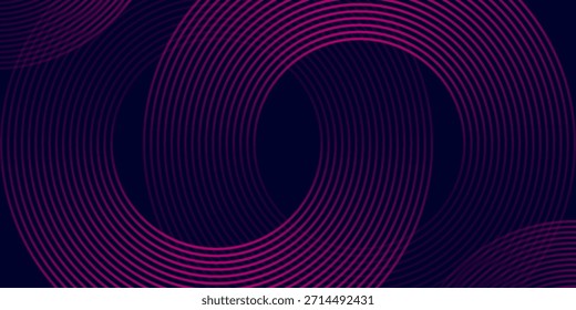 Fondo abstracto futurista. Diseño de líneas de círculo brillante. Elemento de líneas circulares. Concepto de tecnología del futuro. Plantilla Horizontal de Anuncio. Traje para la cubierta, el Anuncio, el Sitio web.
