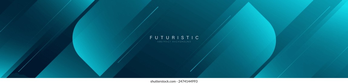 Futuristic abstract background with glowing diagonal geometric shapes. Dynamic shapes composition. Modern graphic design. Digital future technology concept. Vector illustration