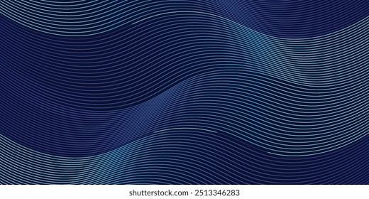 Futuristic abstract background with glowing wave. Shiny moving lines design element. Modern blue gradient flowing wave lines. Technology concept. eps 10