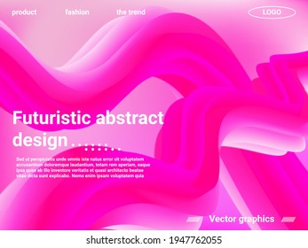 Futuristic abstract background. Abstract landing page template. Creative vector concept.  Modern graphic texture. Vector 3d illustration.