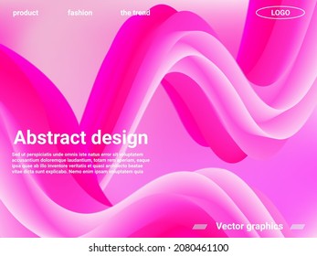 Futuristic abstract background. Abstract landing page template. Creative vector concept.  Trendy rainbow gradient  for wave poster, flyer.
