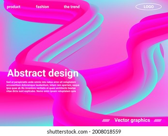 Futuristic abstract background. Abstract liquid form of liquid color. Creative vector concept.  Trendy rainbow gradient  for wave poster, flyer.
