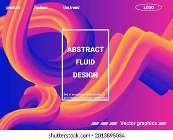 Futuristic abstract background. Abstract liquid form of liquid color. Futuristic concept.  Modern graphic texture. Vector 3d illustration.
