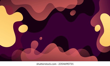 Futuristic abstract background with liquid shapes. Dark color gradients. Vector illustration.