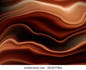 
Futuristic abstract background Liquid wavy shapes color chocolate