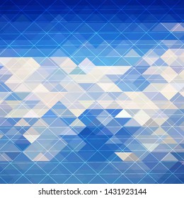 futuristic abstract background, low poly abstract design in blue and white. vector illustration. eps10