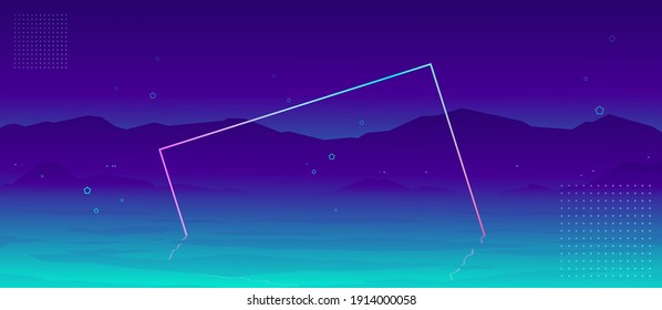 Futuristischer abstrakter Hintergrund. Minimalistische Landschaft.