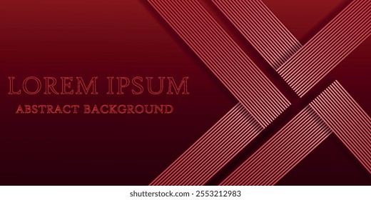 Futuristic abstract background. Modern red gradient diagonal lines. Geometric line pattern. Future technology concept. Suitable for business, corporate, banner, flyer, website, cover