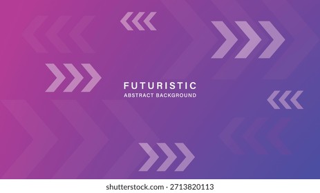 Fundo abstrato futurista com gradiente de néon, setas azuis e rosa dinâmicas, conceito de tecnologia moderna, fluxo digital, faixa cyberpunk, design geométrico