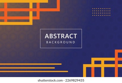 composición de forma de color naranja y amarillo de fondo abstracto futurista. fondo azul oscuro. ilustración vectorial.