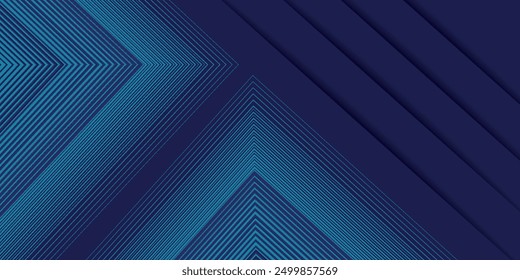 Futuristic abstract background with overlap layer. Modern geometric shapes lines design elements. Glowing blue lines. Future technology concept.