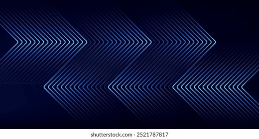 Futuristic abstract background with overlap layer. Modern geometric shapes lines design elements. Glowing blue lines.